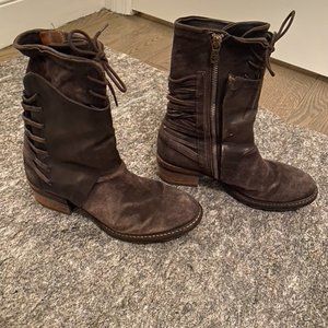 Mid-Calf Leather Boots - Super Unique, Discontinued